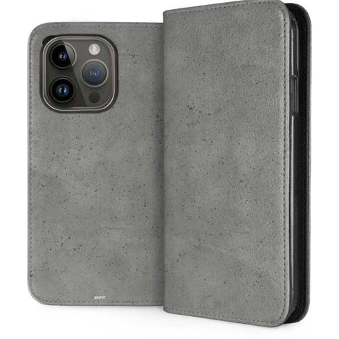 Speckle Grey Concrete iPhone 15 Pro Folio Case